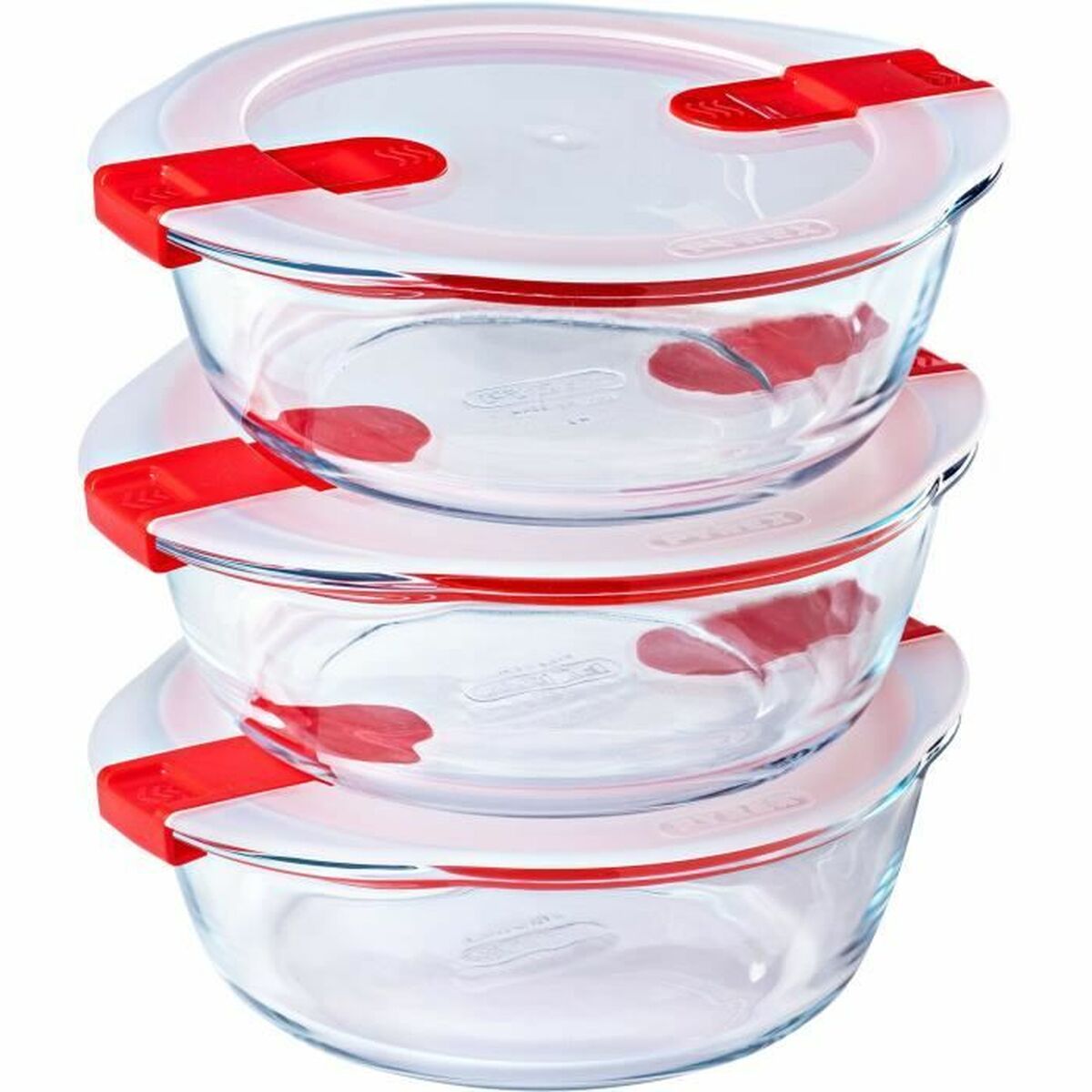 Contenitore per Conservare gli Alimenti Pyrex Cook & Heat 1,1 L Trasparente 3 Pezzi