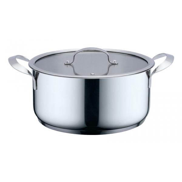 Casseruola con coperchio Haeger PA-20H.002A Beige Grigio Ø 20 cm