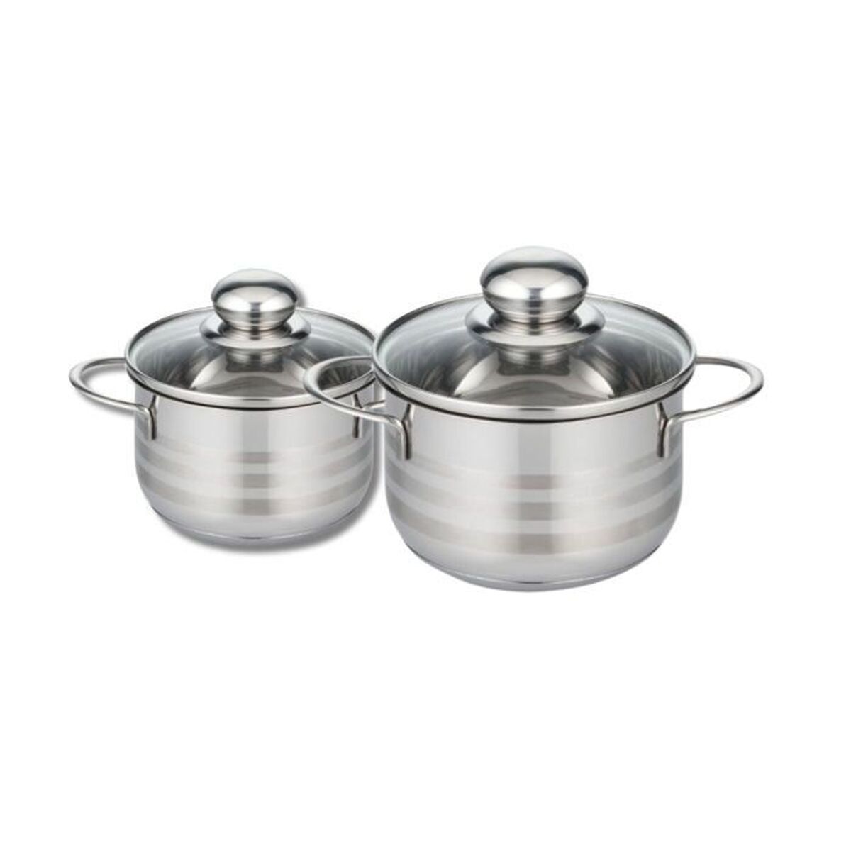 Casseruole Fackelmann Elo Brillant Acciaio 1,75 L 1,25 L 2 Pezzi