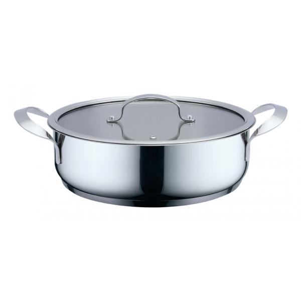 Casseruola con coperchio Haeger PA-24L.004A Beige Grigio Ø 24 cm