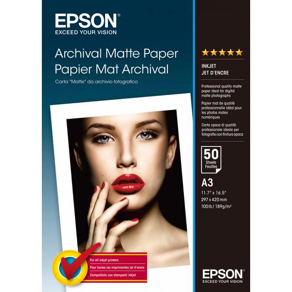 Carta fotografica opaca Epson C13S041344 A3 50 Fogli