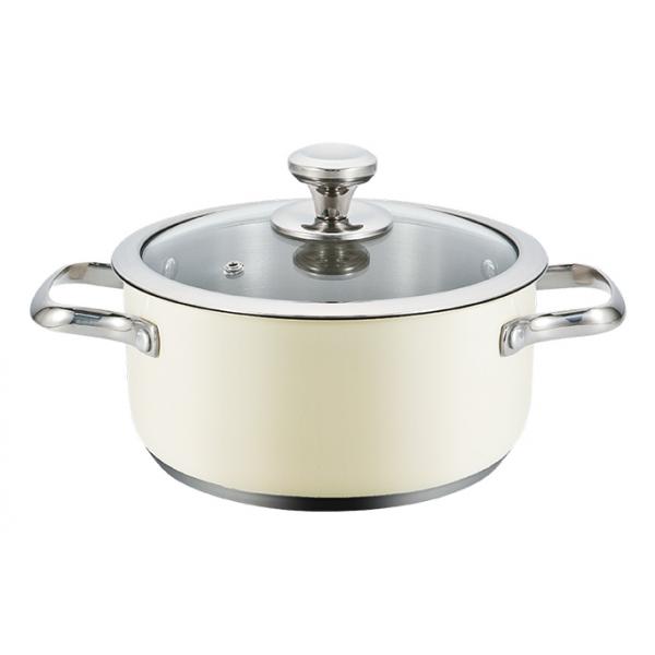 Casseruola con coperchio Haeger PA-16H.005A Beige Ø 16 cm