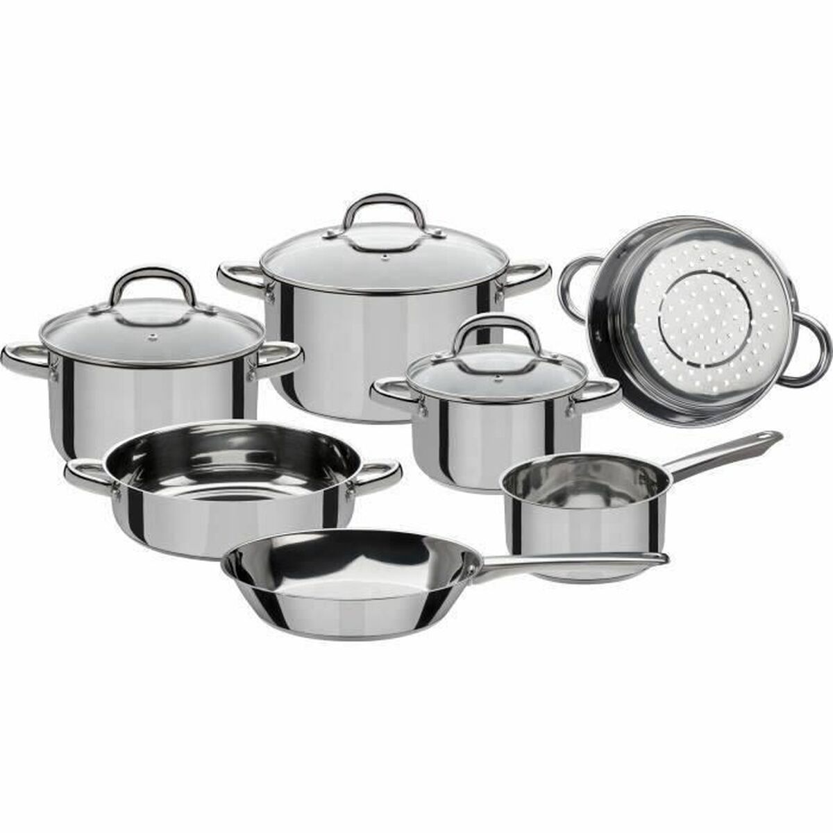 Batteria da Cucina GSW Acciaio 10 Pezzi