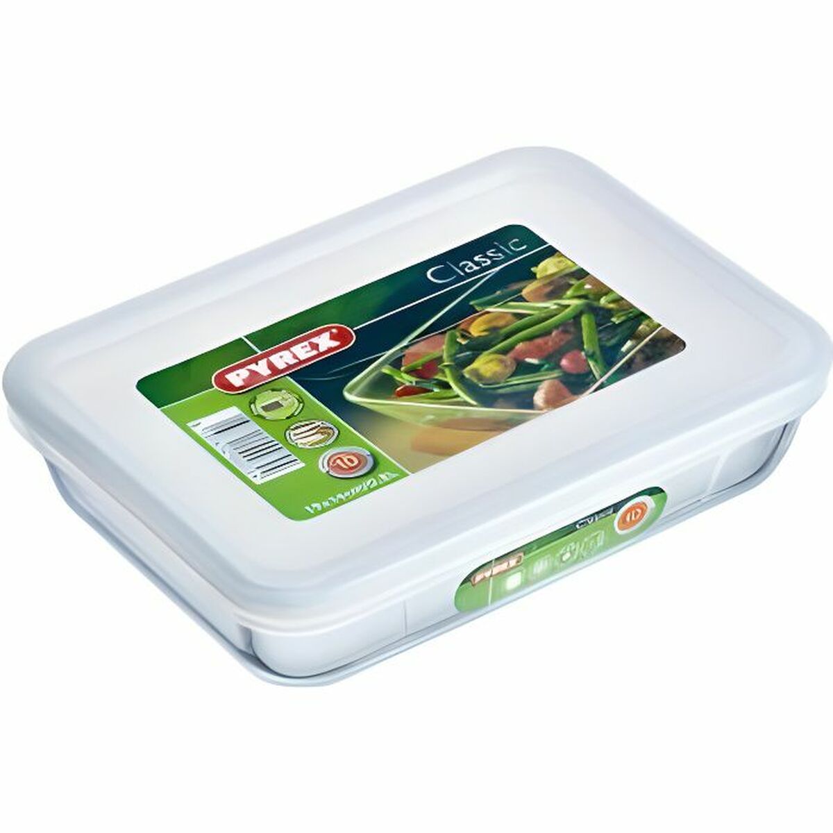 Vassoio con coperchio Pyrex 241P000/5016 Bianco Trasparente 800 ml