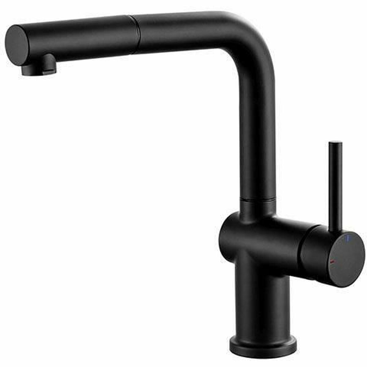 Rubinetto Monocomando Edouard Rousseau SQUARE Nero Acciaio inossidabile Forma a C