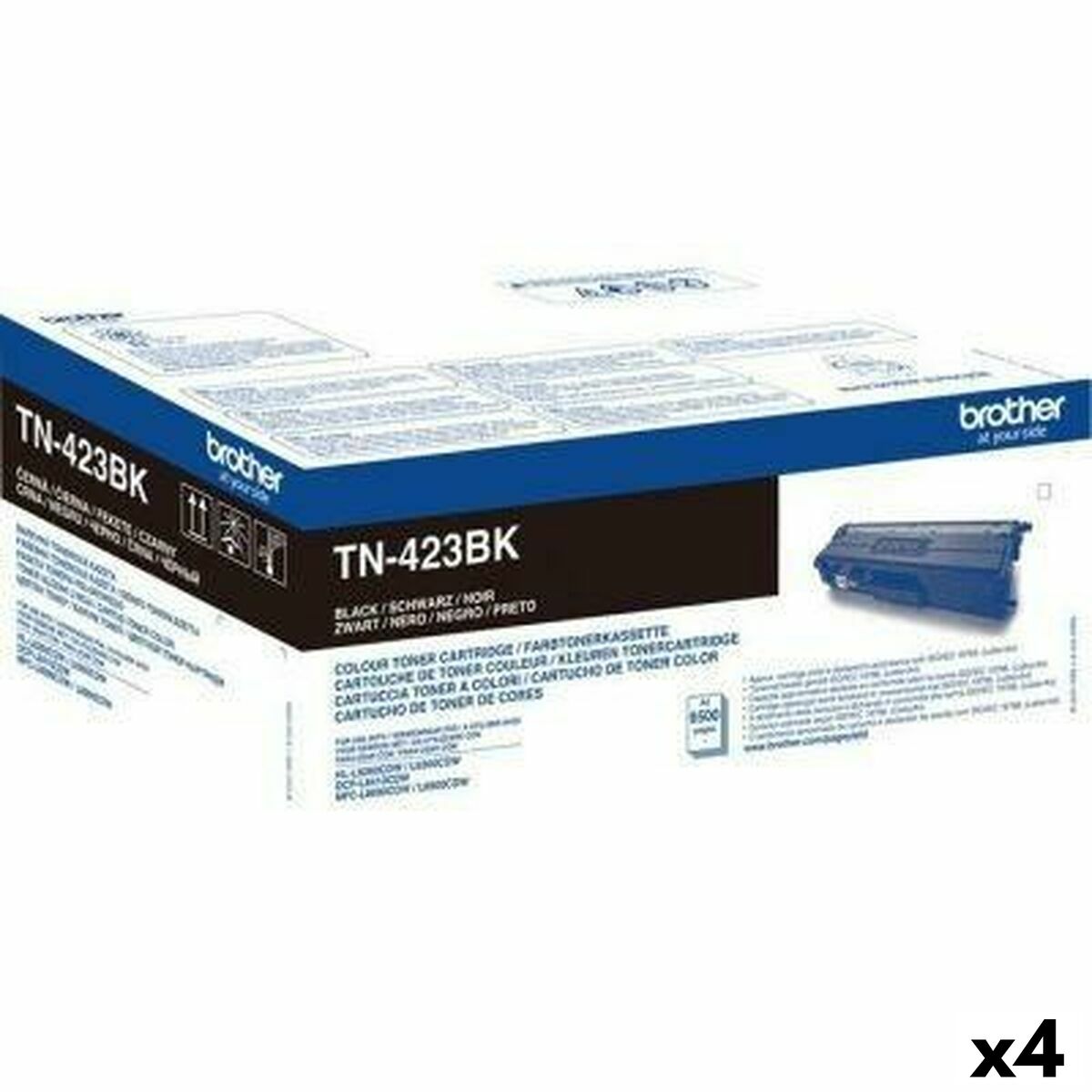 Toner Brother TN423BK Nero (4 Unità)