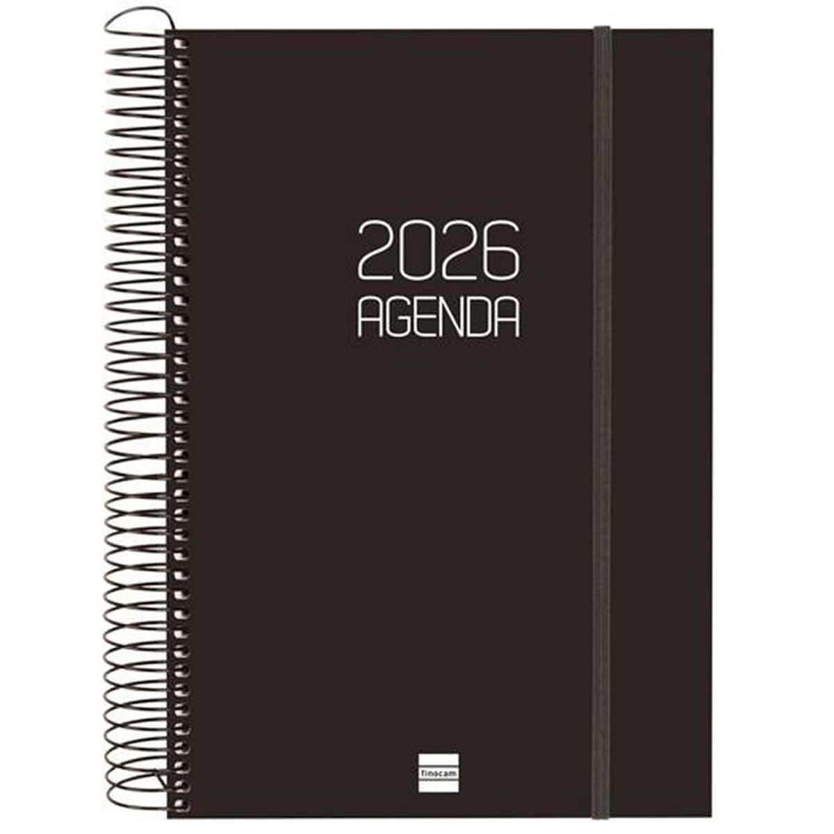 Agenda Finocam OPAQUE Nero 16,5 x 24,2 cm 2026