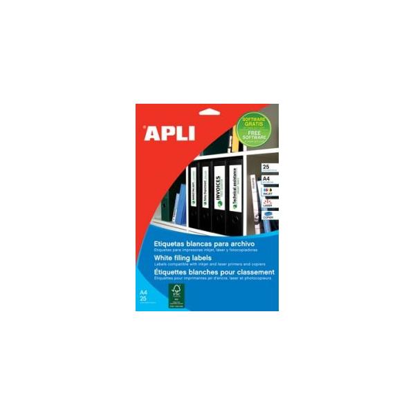 Etichette per Stampante Apli 1233 Bianco
