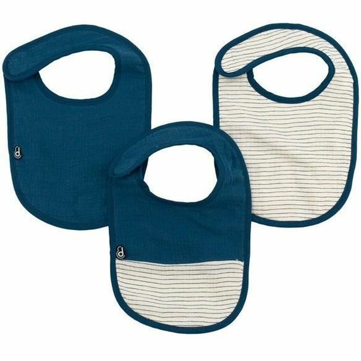 Bavaglino Domiva Azzurro Cotone 3 Pezzi (3 Unità)
