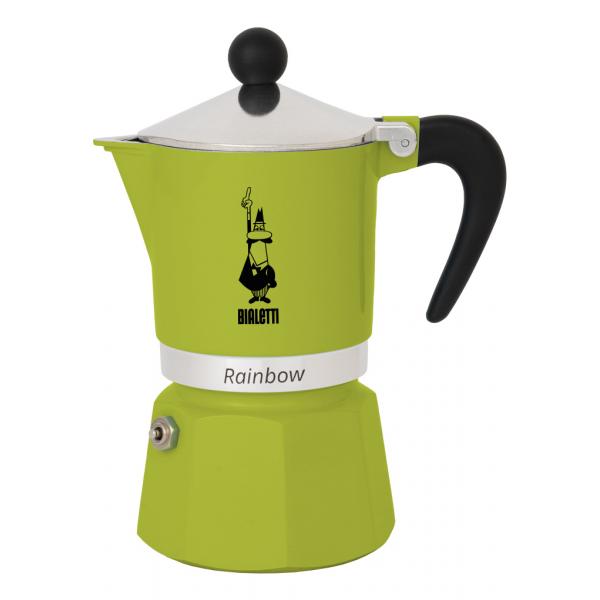 Caffettiera Italiana Bialetti Rainbow Vert Metallo Alluminio