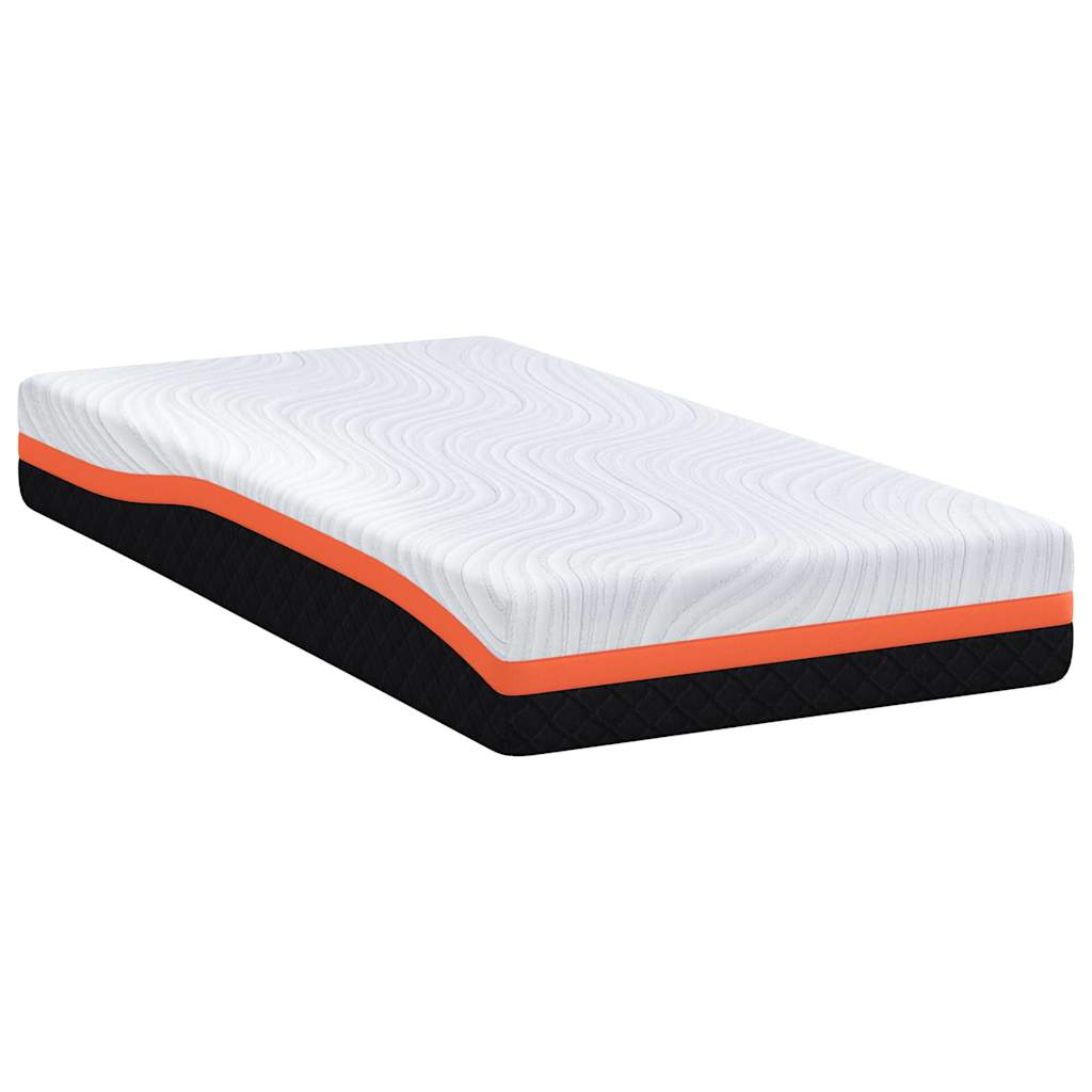 vidaXL Matelas Blanc et Gris 80 x 160 cm Mousse à mémoire de gel - Image 5