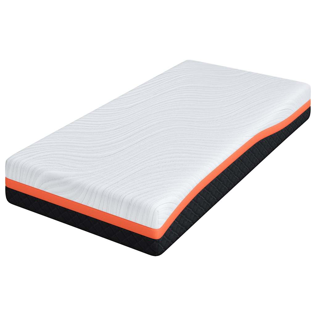 vidaXL Matelas Blanc et Gris 80 x 160 cm Mousse à mémoire de gel - Image 4