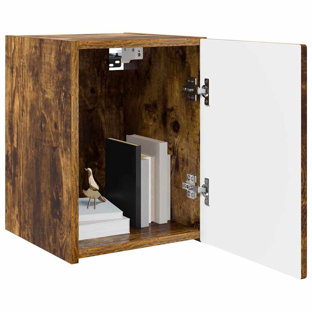 vidaXL Meuble TV mural Chêne fumé 30 x 31 x 40 cm Bois d'ingénierie - Image 3