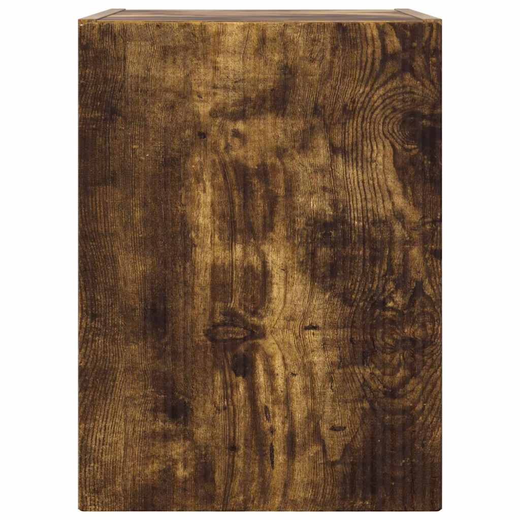 vidaXL Meuble TV mural Chêne fumé 30 x 31 x 40 cm Bois d'ingénierie - Image 6