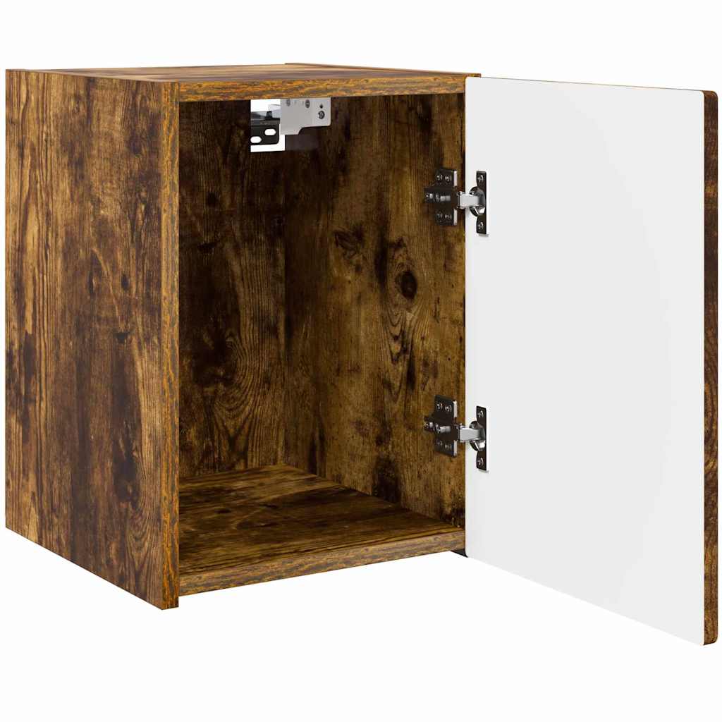 vidaXL Meuble TV mural Chêne fumé 30 x 31 x 40 cm Bois d'ingénierie - Image 5