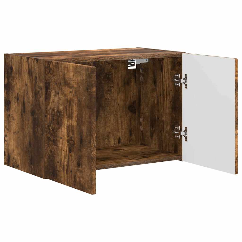 vidaXL Meuble TV mural Chêne fumé 59,5 x 31 x 40 cm Bois d'ingénierie - Image 5