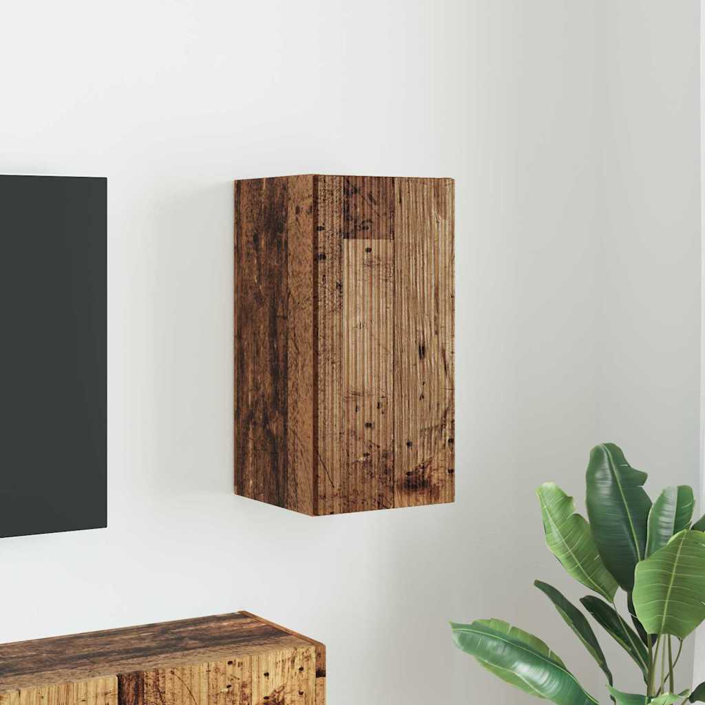 vidaXL Mueble de TV Montado en la Pared Madera Vieja 30 x 31 x 60 cm