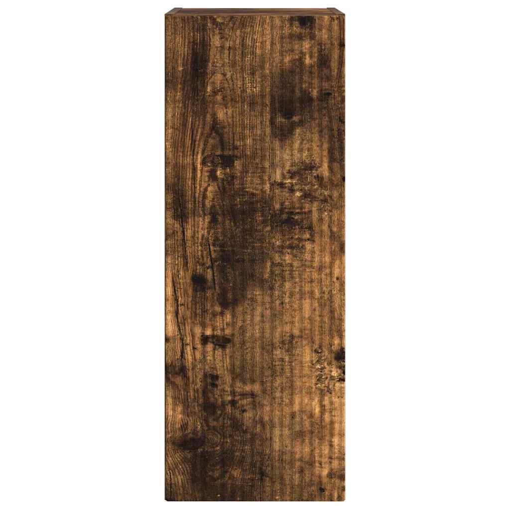 vidaXL Meuble TV mural Chêne fumé 30 x 31 x 80 cm Bois d'ingénierie - Image 6