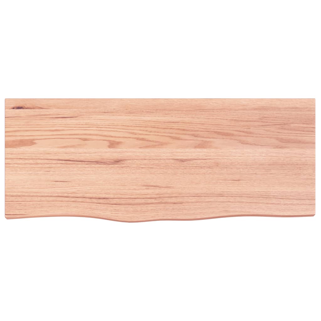 vidaXL Tablero mesa madera roble tratada marrón claro 100x40x(2-6) cm - Image 3