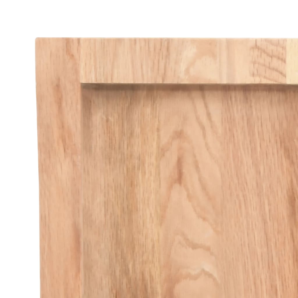 vidaXL Tablero mesa madera roble tratada marrón claro 100x40x(2-6) cm - Image 6