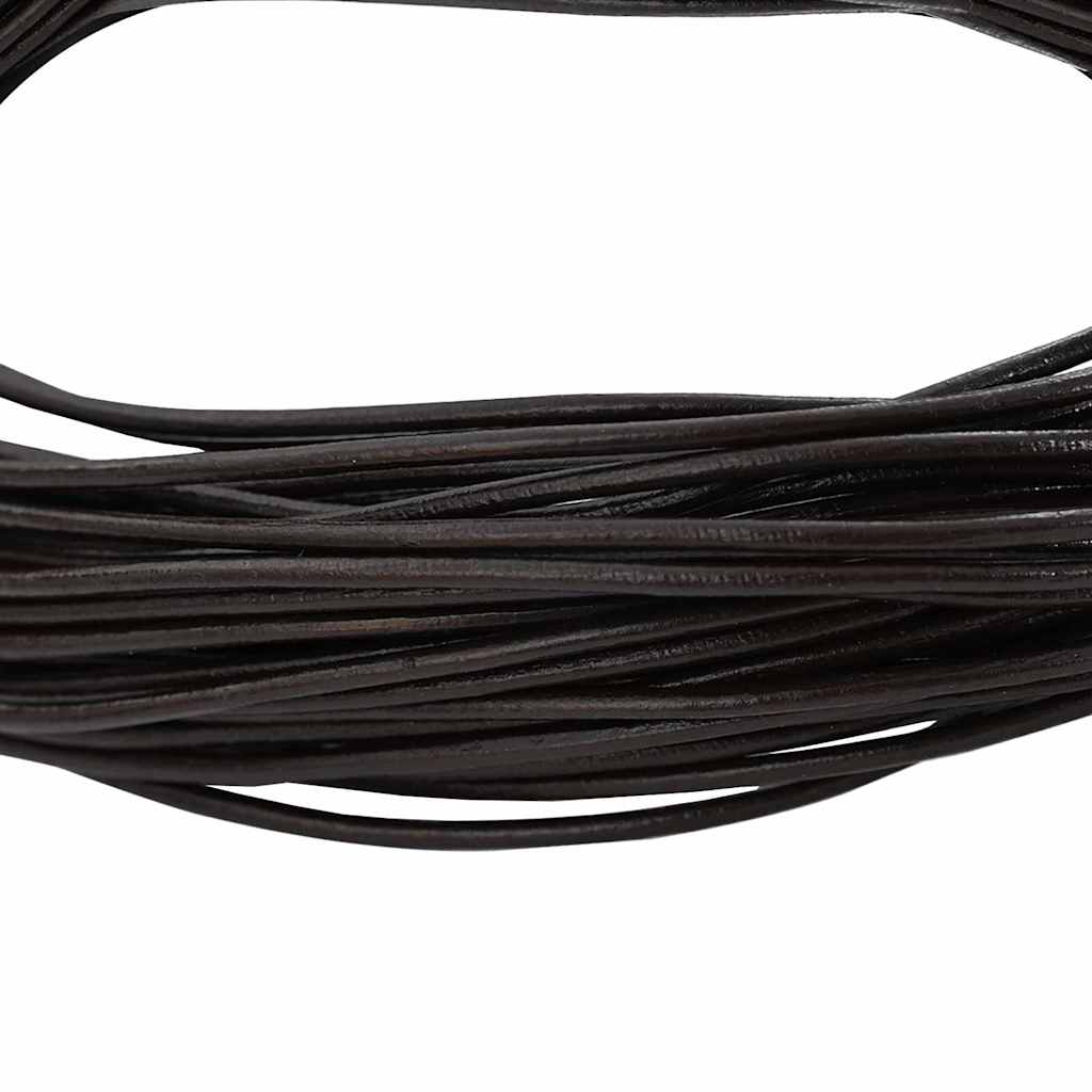 vidaXL Leder Schnur Dunkelbraun Ø2 mm x 50 m Leder - Image 3