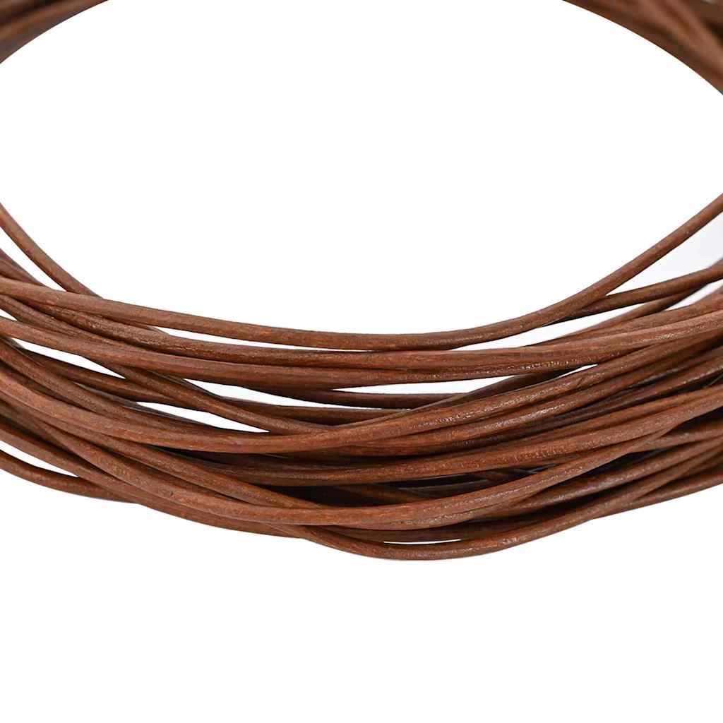 vidaXL Leder Schnur Hellbraun Ø2 mm x 50 m Leder - Image 3