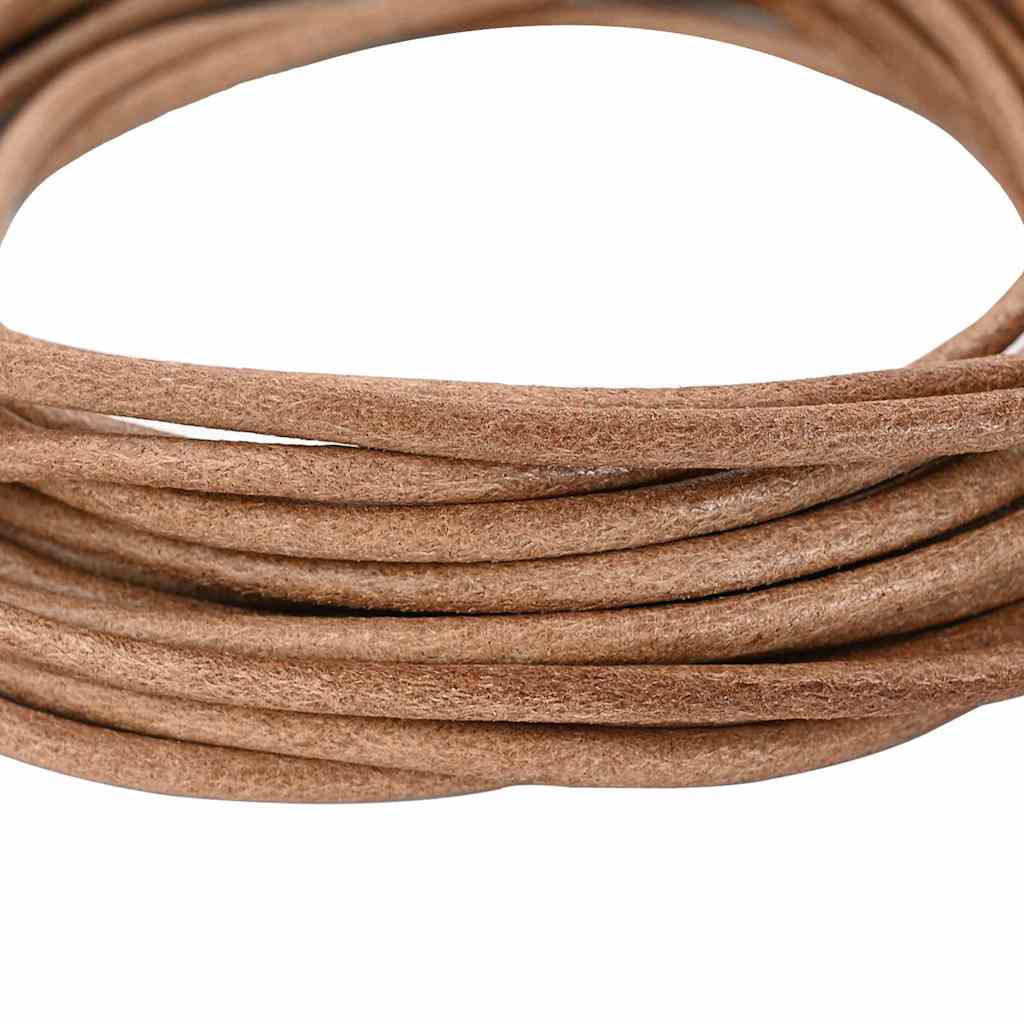 vidaXL Leder Schnur Braun Ø4 mm x 50 m Leder - Image 3