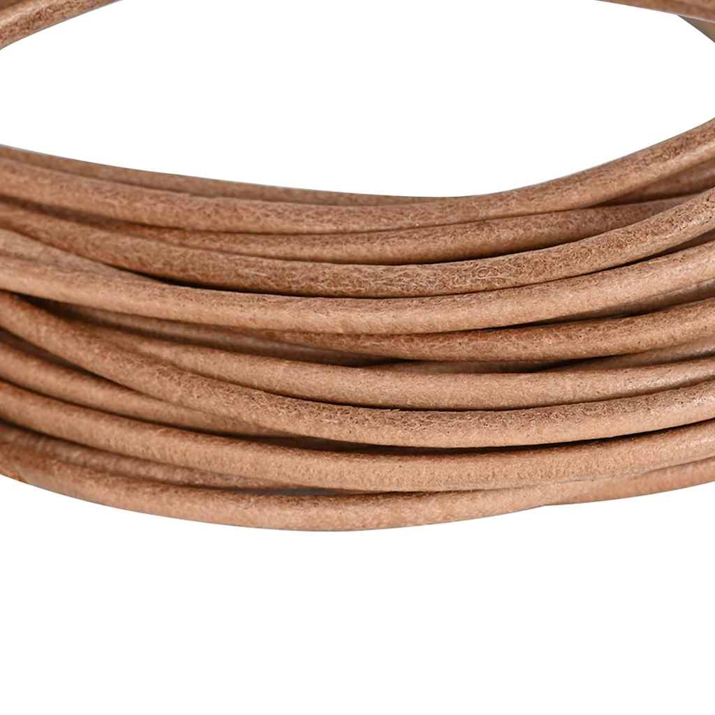 vidaXL Leder Schnur Braun Ø3 mm x 50 m Leder - Image 3