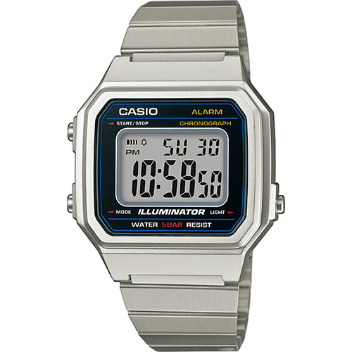 Orologio Unisex Casio B650WD-1AEF Nero Argentato (Ø 41 mm)