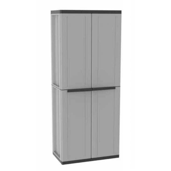 Armadio guardaroba Terry jline268 Nero Nero/Grigio Resina Plastica 68 x 37,5 x 163,5 cm