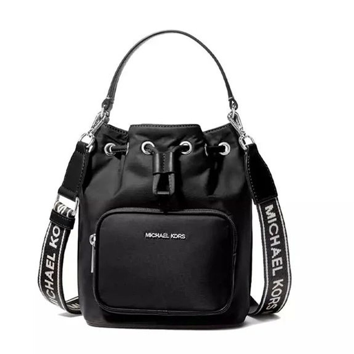Borsa a Tracolla Michael Kors KHAI Nero 17 x 20 x 11 cm