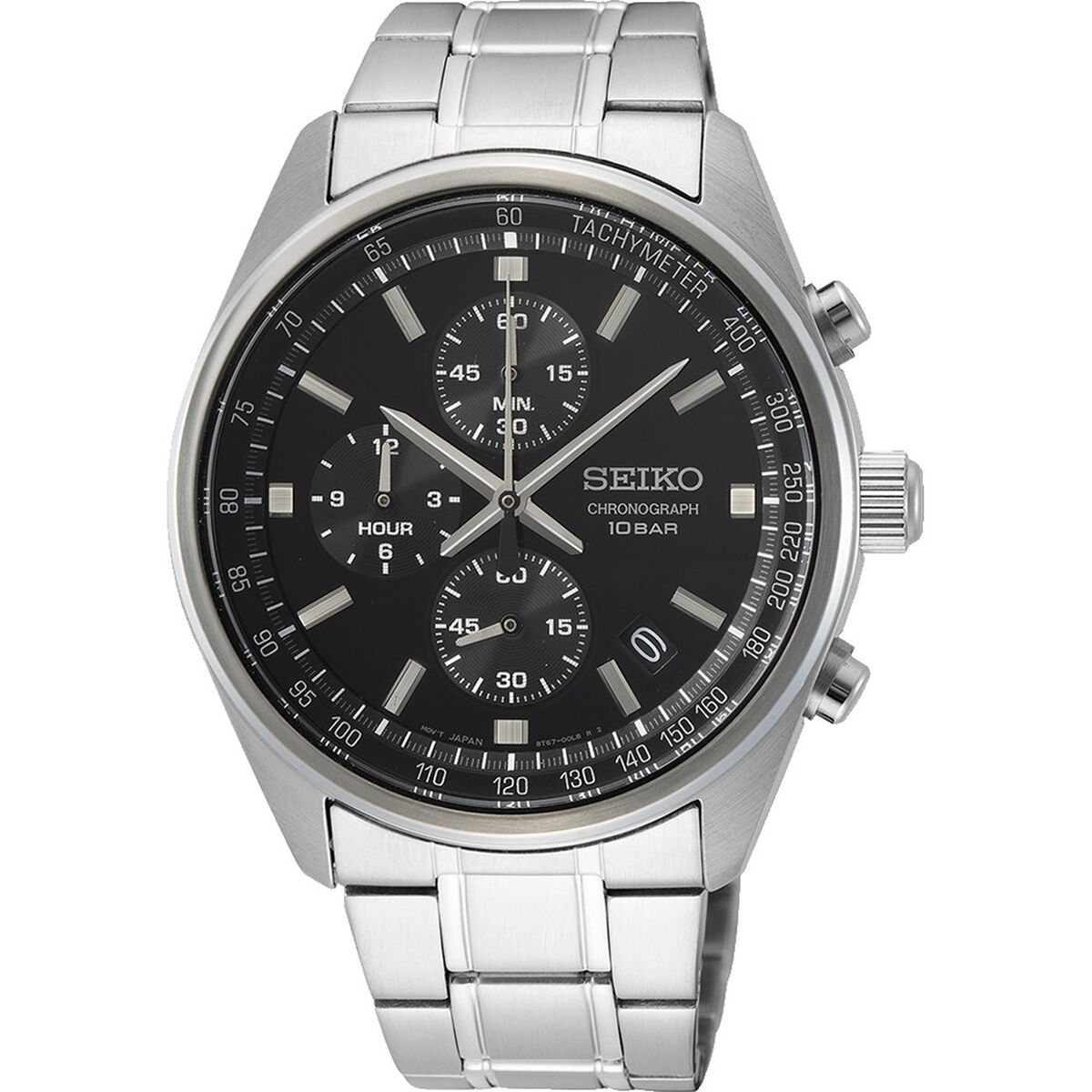 Orologio Uomo Seiko SSB379P1 Nero Argentato