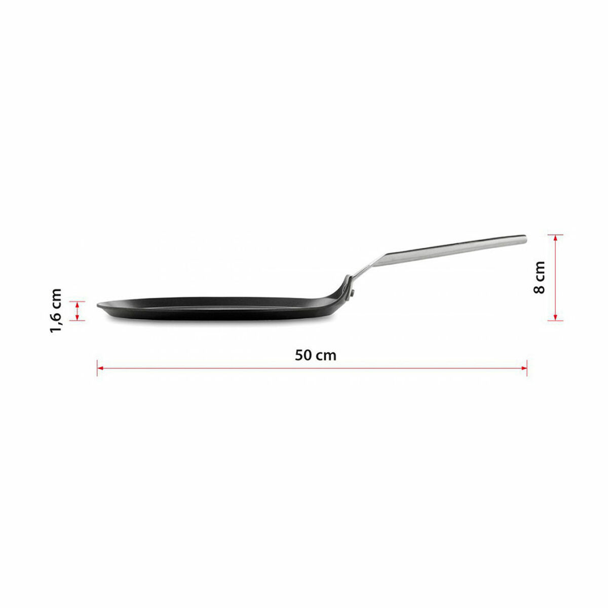 Padella per Crêpe Valira 4656/25 Ø 28 cm Nero Alluminio - Image 4