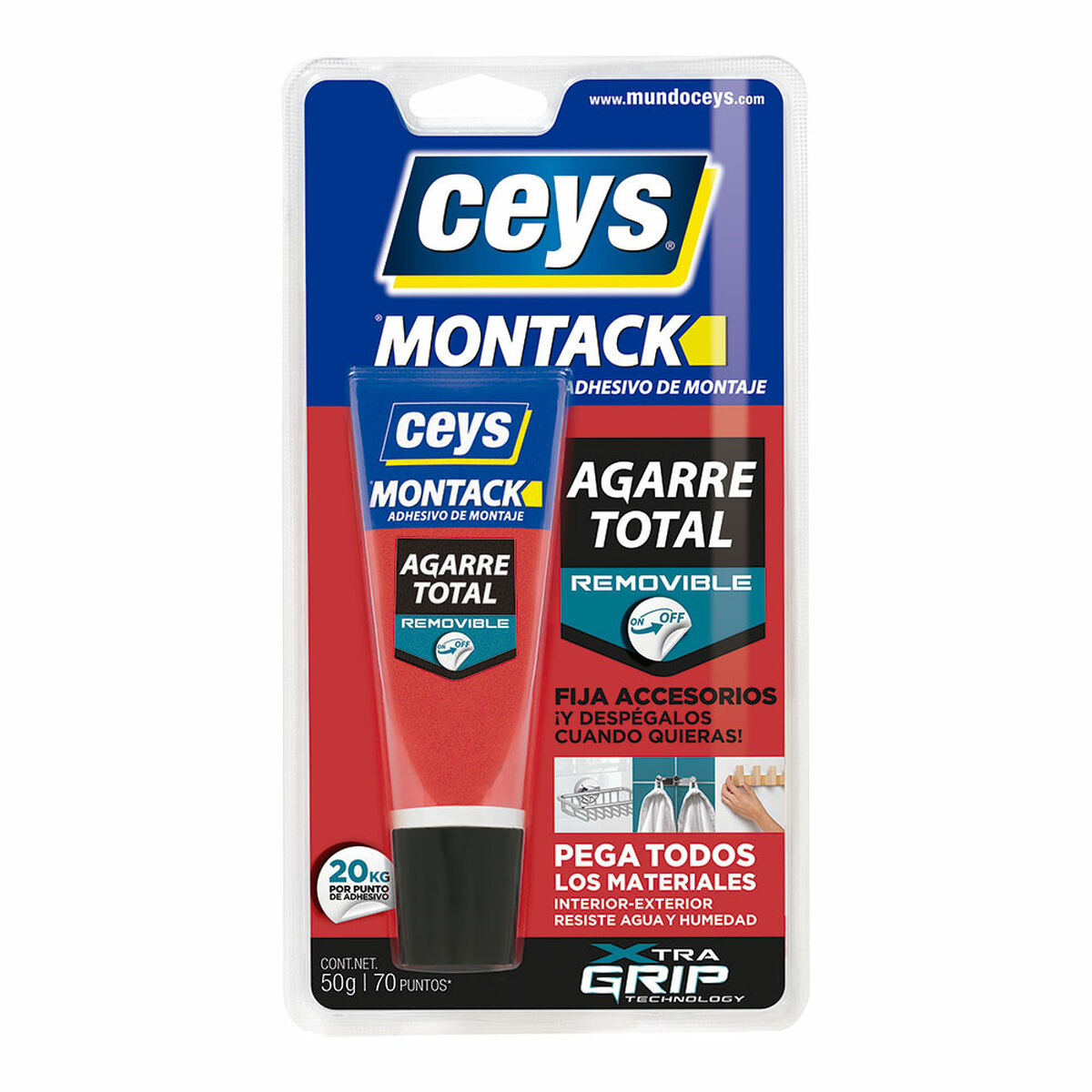 Adesivo di montaggio Ceys Montack Removable 507250 50 g