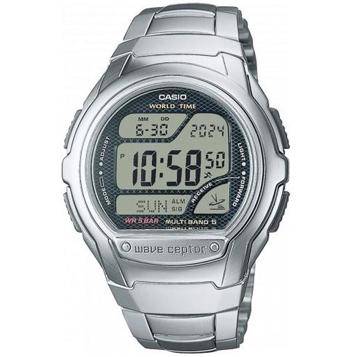 Orologio Uomo Casio WV-58RD-1AEF Nero Argentato (Ø 44 mm)