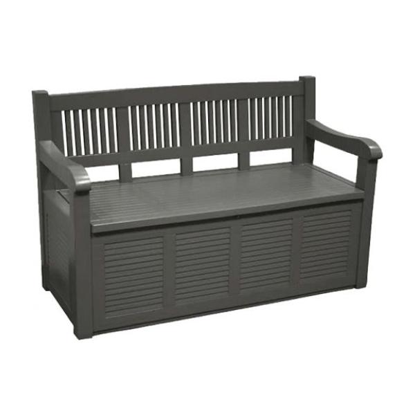 Cassapanca Salzburg Grigio scuro 130 x 60 x 85 cm