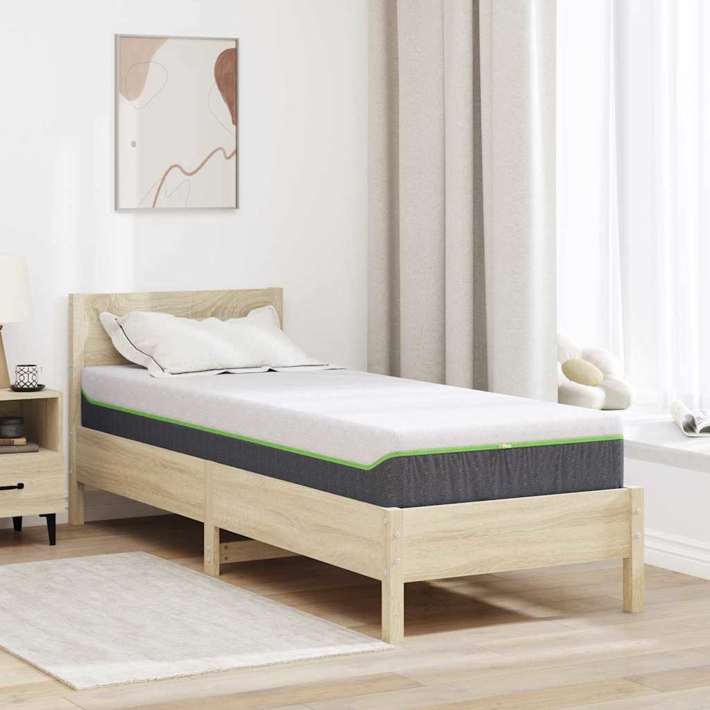 vidaXL Matelas Blanc et Gris 70 x 200 cm Ressort ensaché