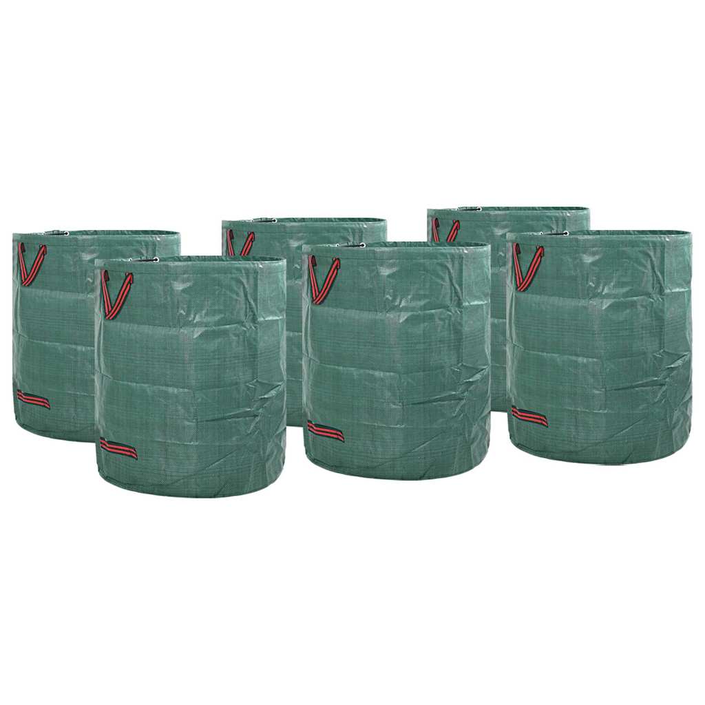 vidaXL Gartenmüllsäcke 12 pcs Grün 67 x 67 x 75.5 cm Polypropylen