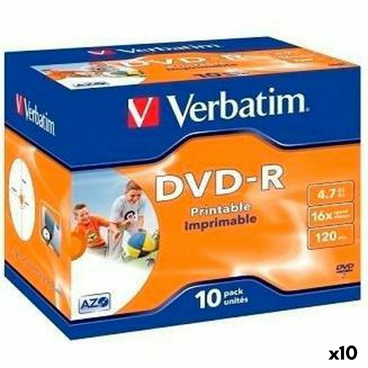 DVD-R Verbatim 4,7 GB 16x 10 Pezzi (10 Unità)