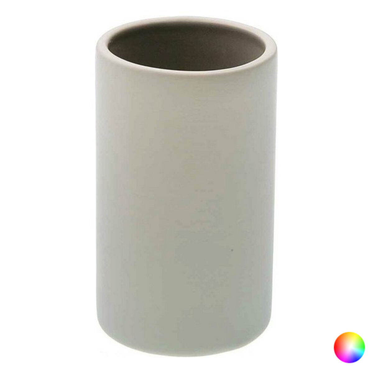 Portaspazzolini da Denti Ceramica 6,5 x 6,5 x 11 cm Colore:Grigio
