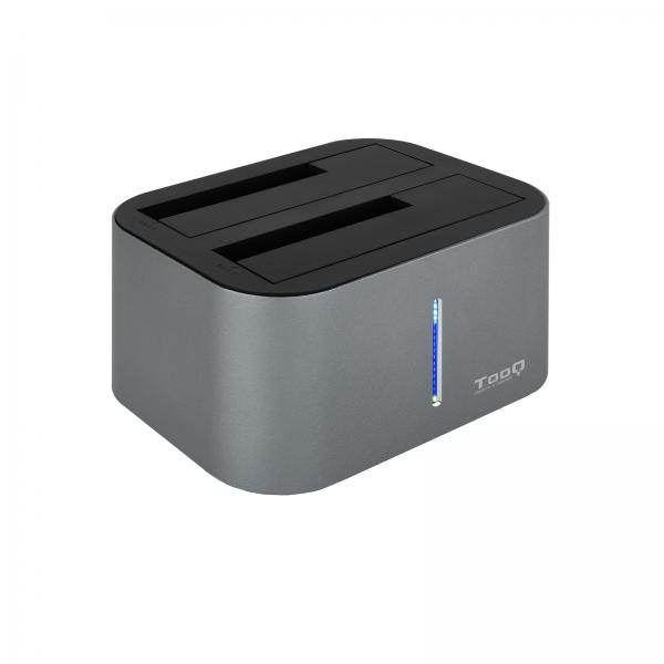 Dock Station Dual TooQ TQDS-805G 2.5"-3.5" HDD/SSD SATA USB 3.0 Grigio