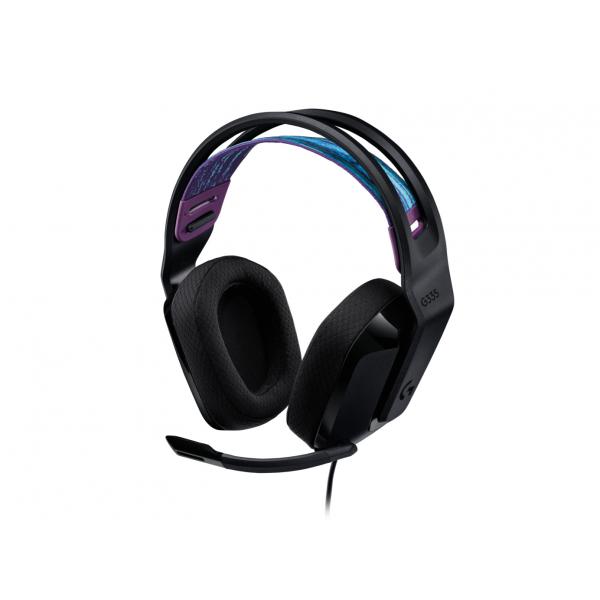 Auricolari con Microfono Gaming Logitech G335 Nero