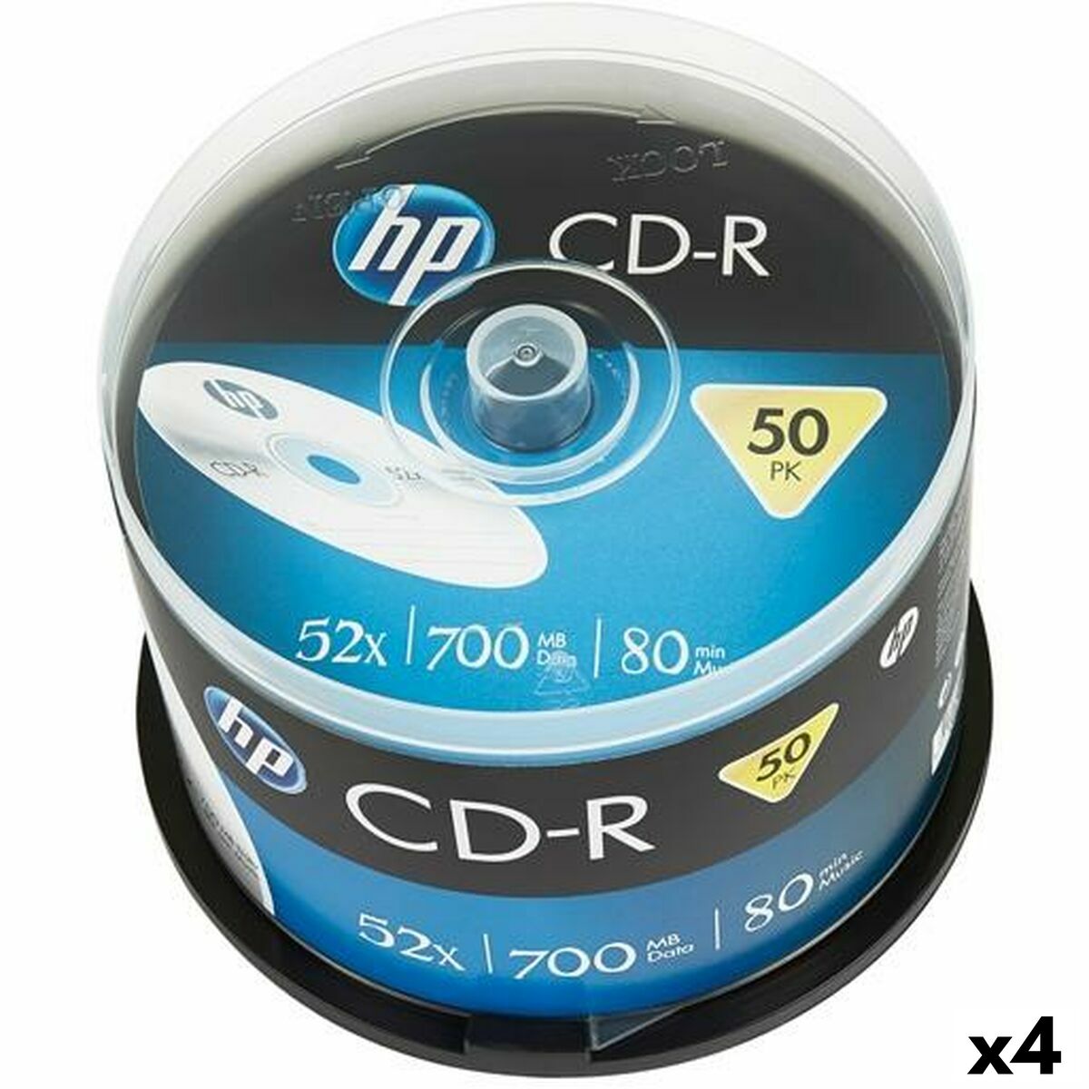 CD-R HP 700 MB 52x (4 Unità)