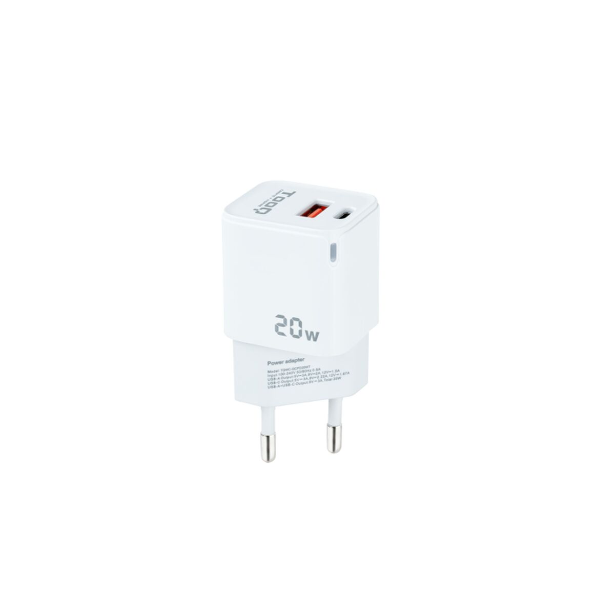 Caricabatterie da Parete TooQ Bianco 20 W