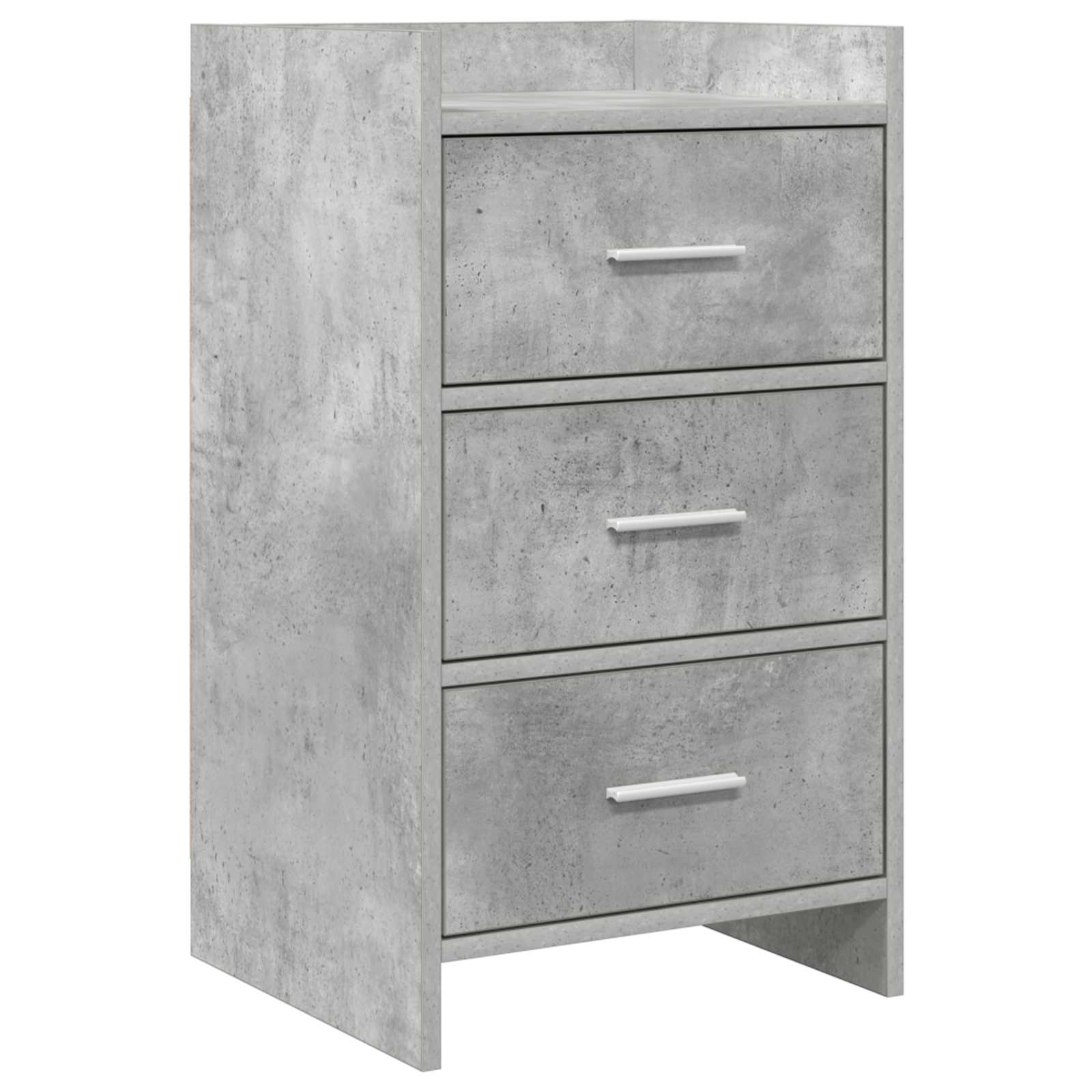 Comodini Grigio Cemento 40 X 36 X 70 Cm Legno Ingegnerizzato