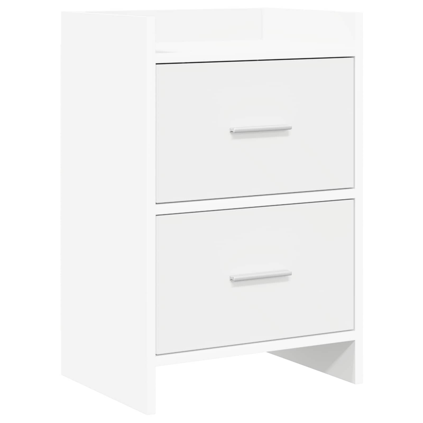 Comodini Bianco 40 X 30 X 60 Cm Legno Ingegnerizzato