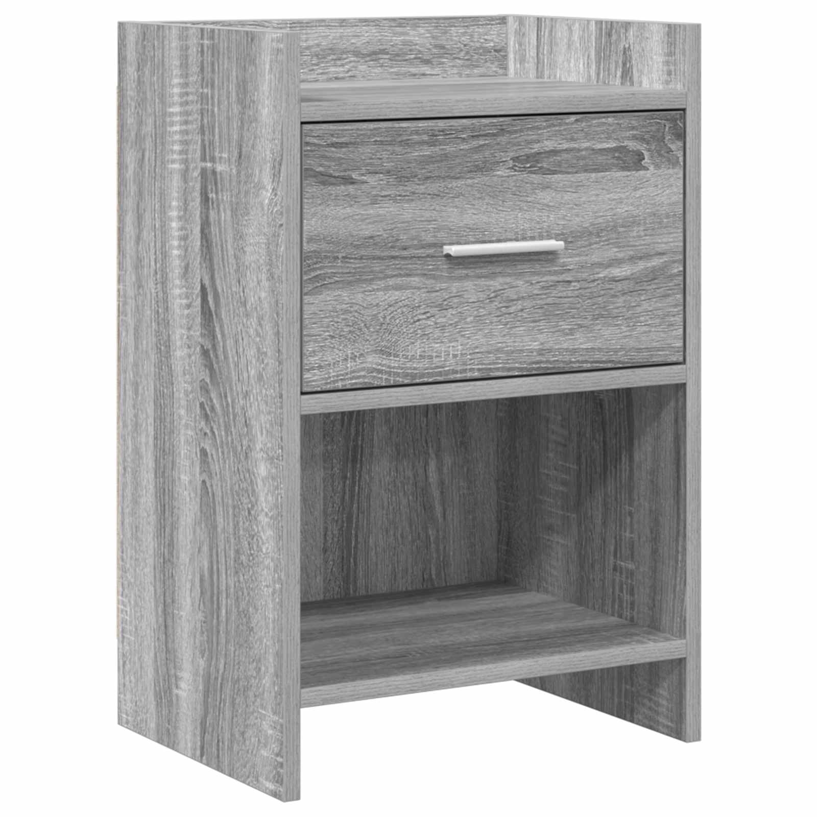 Comodini Sonoma Grigio 40 X 30 X 60 Cm Legno Ingegnerizzato