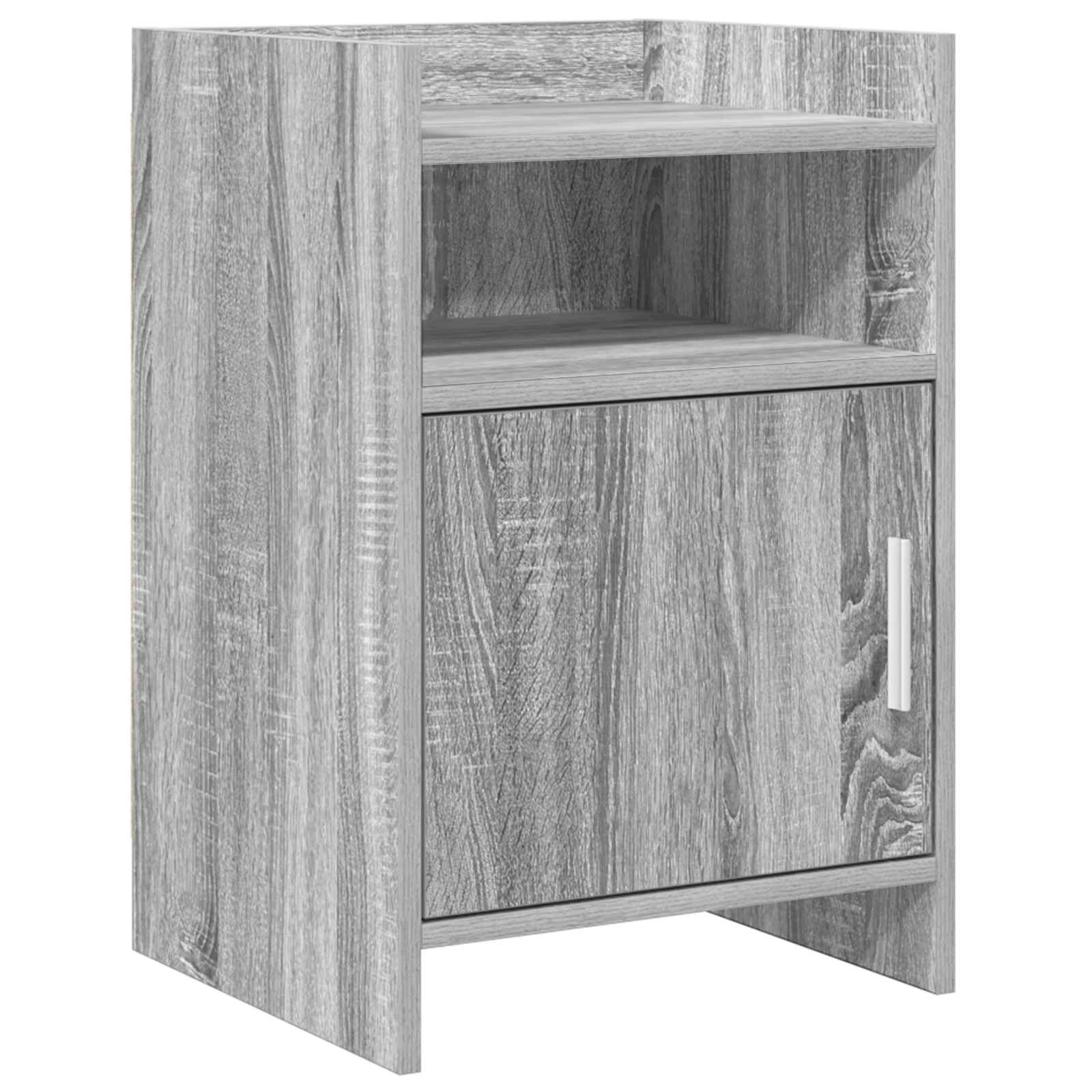 Comodini Sonoma Grigio 40 X 36 X 60 Cm Legno Ingegnerizzato