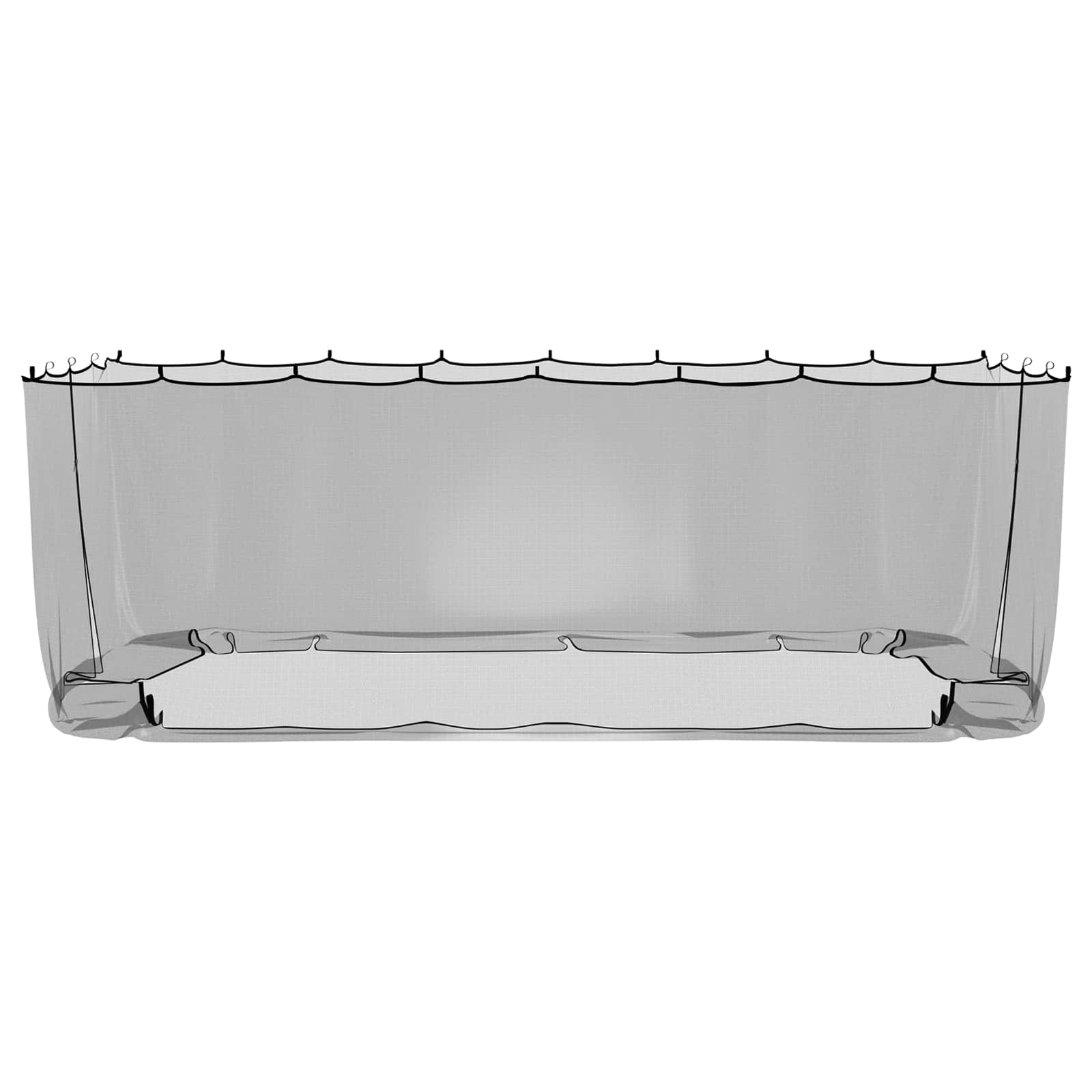 Zanzariera Per Gazebo 220 Mesh Nero 6 X 3 X 2 M Poliestere - Image 5
