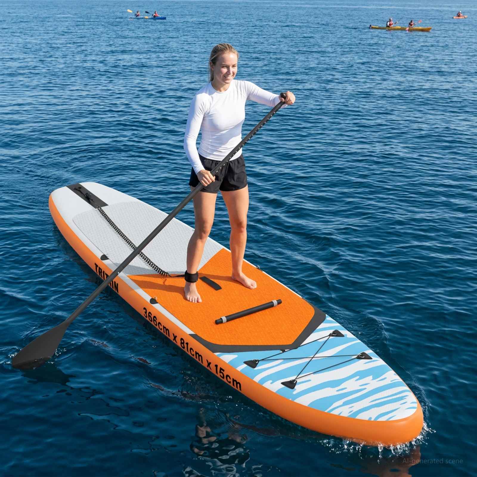 Sup Board Con Seggiolino 2-IN-1 Triton 366 X 81 X 15 Cm Blu Per